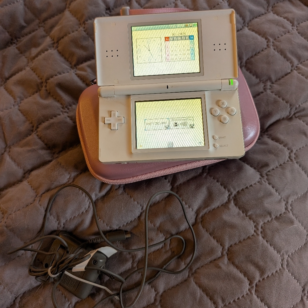 Nintendo DS Lite White with Pink Case